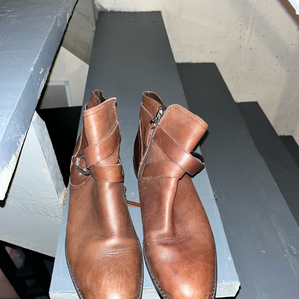 Brown Leather Ankle Boots